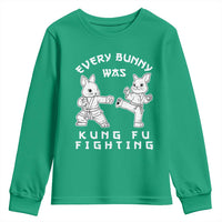 Funny Easter Rabbit Martial Arts Youth Sweatshirt Every Bunny Was Kung Fu Fighting Cute Bunny Humor Gift