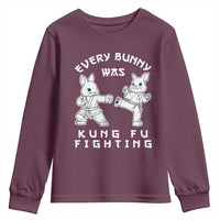 Funny Easter Rabbit Martial Arts Youth Sweatshirt Every Bunny Was Kung Fu Fighting Cute Bunny Humor Gift