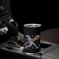 Cool Easter Bunny Baseball Player Neon Paint Splash Graphic Tumbler Cup Funny Rabbit Sports with Egg Bat Hit Gift
