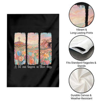 A Lot Can Happen In Three Days Christian Easter Garden Flag Empty Tomb Cross Landscape Faith Inspirational Gift