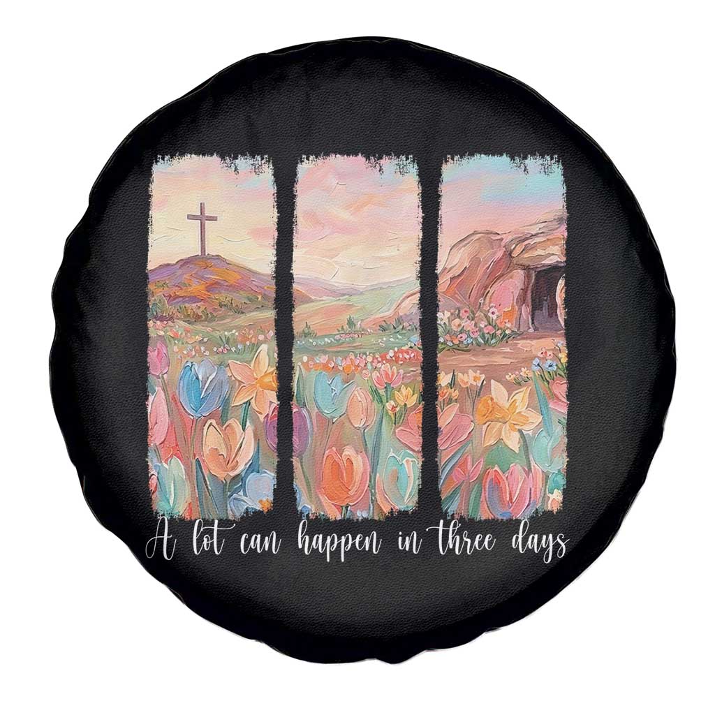 A Lot Can Happen In Three Days Christian Easter Spare Tire Cover Empty Tomb Cross Landscape Faith Inspirational Gift