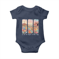 A Lot Can Happen In Three Days Christian Easter Baby Onesie Empty Tomb Cross Landscape Faith Inspirational Gift