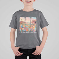 A Lot Can Happen In Three Days Christian Easter T Shirt For Kid Empty Tomb Cross Landscape Faith Inspirational Gift
