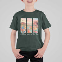 A Lot Can Happen In Three Days Christian Easter T Shirt For Kid Empty Tomb Cross Landscape Faith Inspirational Gift