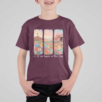 A Lot Can Happen In Three Days Christian Easter T Shirt For Kid Empty Tomb Cross Landscape Faith Inspirational Gift