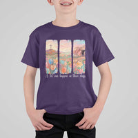 A Lot Can Happen In Three Days Christian Easter T Shirt For Kid Empty Tomb Cross Landscape Faith Inspirational Gift