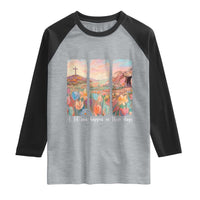 A Lot Can Happen In Three Days Christian Easter Raglan Shirt Empty Tomb Cross Landscape Faith Inspirational Gift