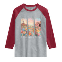 A Lot Can Happen In Three Days Christian Easter Raglan Shirt Empty Tomb Cross Landscape Faith Inspirational Gift