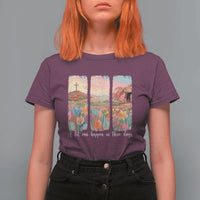 A Lot Can Happen In Three Days Christian Easter T Shirt For Women Empty Tomb Cross Landscape Faith Inspirational Gift