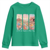 A Lot Can Happen In Three Days Christian Easter Youth Sweatshirt Empty Tomb Cross Landscape Faith Inspirational Gift