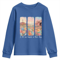 A Lot Can Happen In Three Days Christian Easter Youth Sweatshirt Empty Tomb Cross Landscape Faith Inspirational Gift
