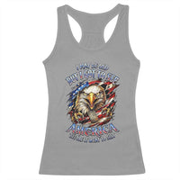 Vintage American Eagle Patriotic Pride Racerback Tank Top I May Be Old But I Got To See America Freedom Sarcastic Political Humor
