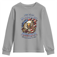 Vintage American Eagle Patriotic Pride Youth Sweatshirt I May Be Old But I Got To See America Freedom Sarcastic Political Humor