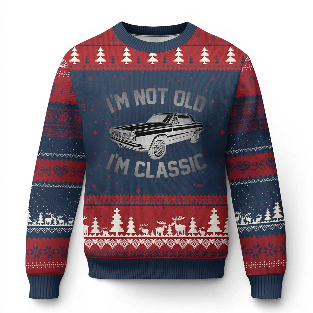 Im Not Old Im Classic Ugly Christmas Sweater Retro Dad Funny Vintage Muscle Car Lover Gift for Men - Wonder Print Shop