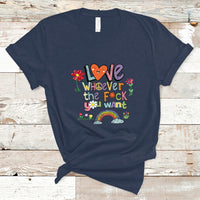 Gay Pride T Shirt Love Whoever The F You Want LGBTQ LGBT Pride Month Cute - Wonder Print Shop