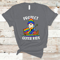 LGBT Queer Pride T Shirt Protect Queer Kids Queer Youth Gnome LGBT Pride Month Ally - Wonder Print Shop