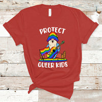 LGBT Queer Pride T Shirt Protect Queer Kids Queer Youth Gnome LGBT Pride Month Ally - Wonder Print Shop