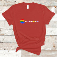 Video Game Gay T Shirt Video Game Funny Gaming Pie Eating LGBTQ Ally Pride Flag - Wonder Print Shop