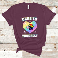 Gay Ally T Shirt Cute Bee LGBTQIA Dare To Be Yourself Rainbow LGBT Gay Pride Flag - Wonder Print Shop