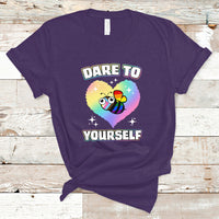 Gay Ally T Shirt Cute Bee LGBTQIA Dare To Be Yourself Rainbow LGBT Gay Pride Flag - Wonder Print Shop