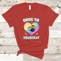 Gay Ally T Shirt Cute Bee LGBTQIA Dare To Be Yourself Rainbow LGBT Gay Pride Flag - Wonder Print Shop