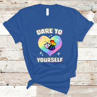 Gay Ally T Shirt Cute Bee LGBTQIA Dare To Be Yourself Rainbow LGBT Gay Pride Flag - Wonder Print Shop