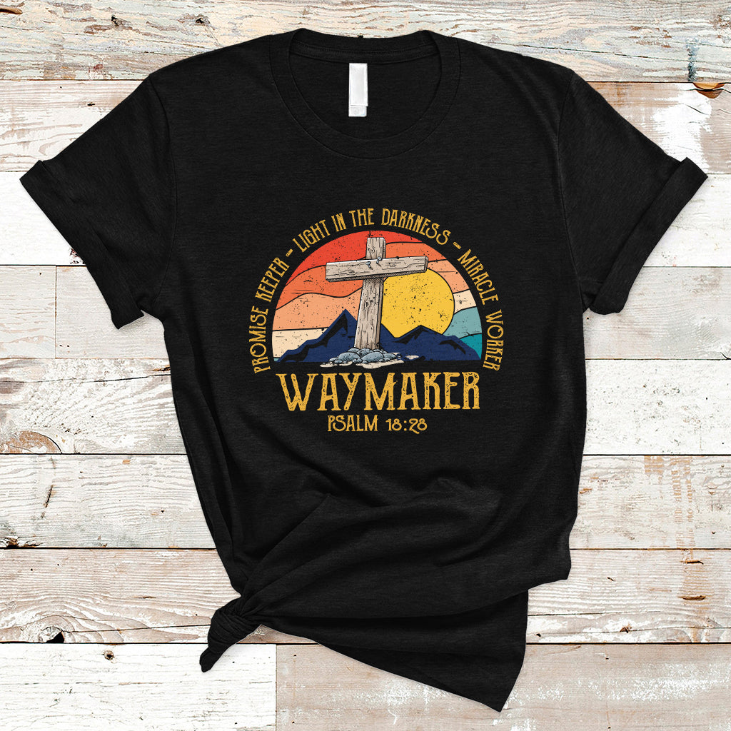 Bible Verse T Shirt Waymaker Psalm Isaiah Promise Keeper Light In The Darkness Miracle Worker Christian Religious Bible Verse Vintage - Wonder Print Shop