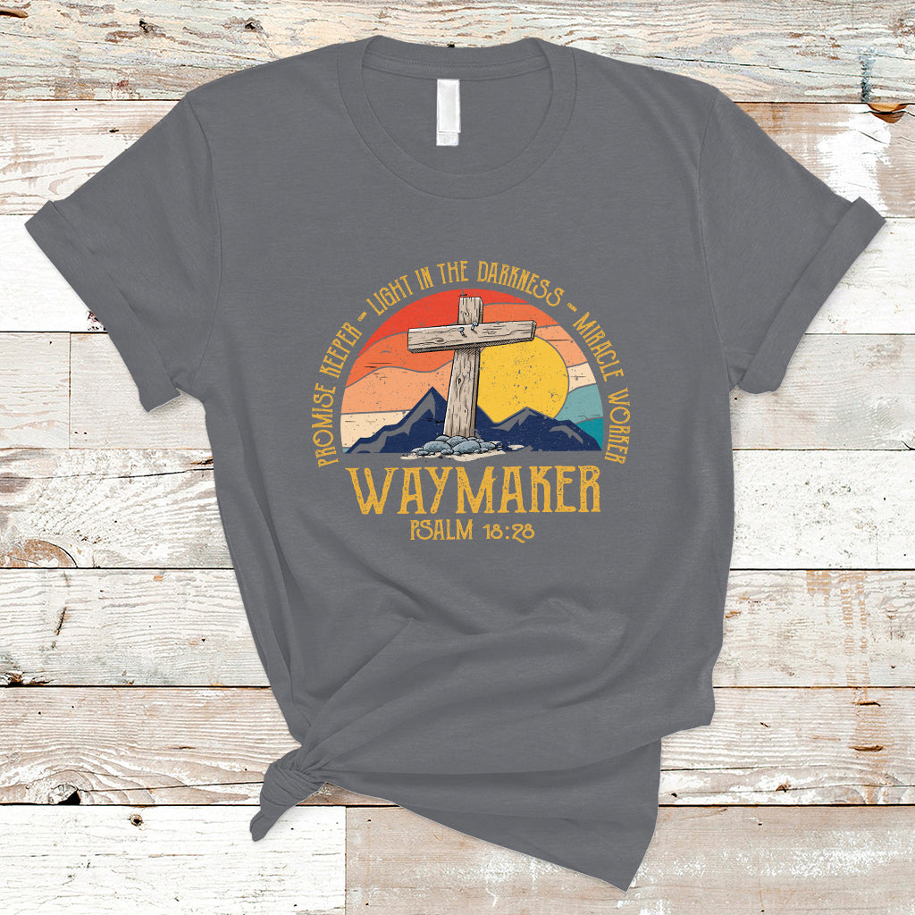 Bible Verse T Shirt Waymaker Psalm Isaiah Promise Keeper Light In The Darkness Miracle Worker Christian Religious Bible Verse Vintage - Wonder Print Shop
