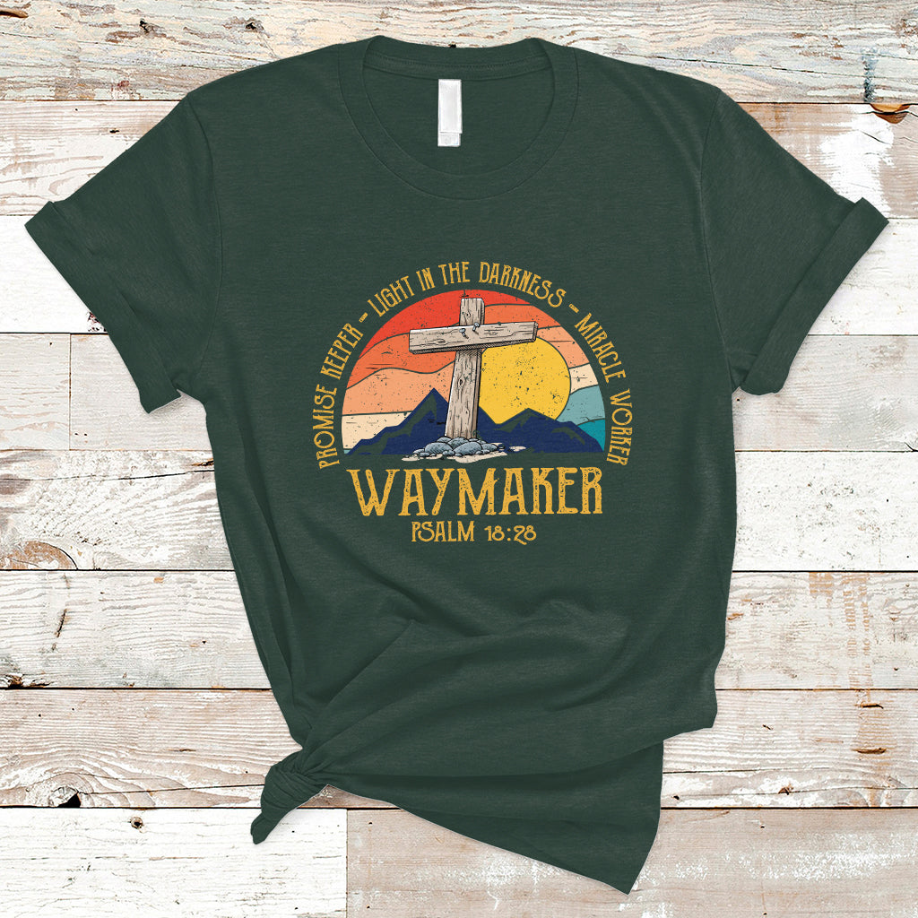 Bible Verse T Shirt Waymaker Psalm Isaiah Promise Keeper Light In The Darkness Miracle Worker Christian Religious Bible Verse Vintage - Wonder Print Shop