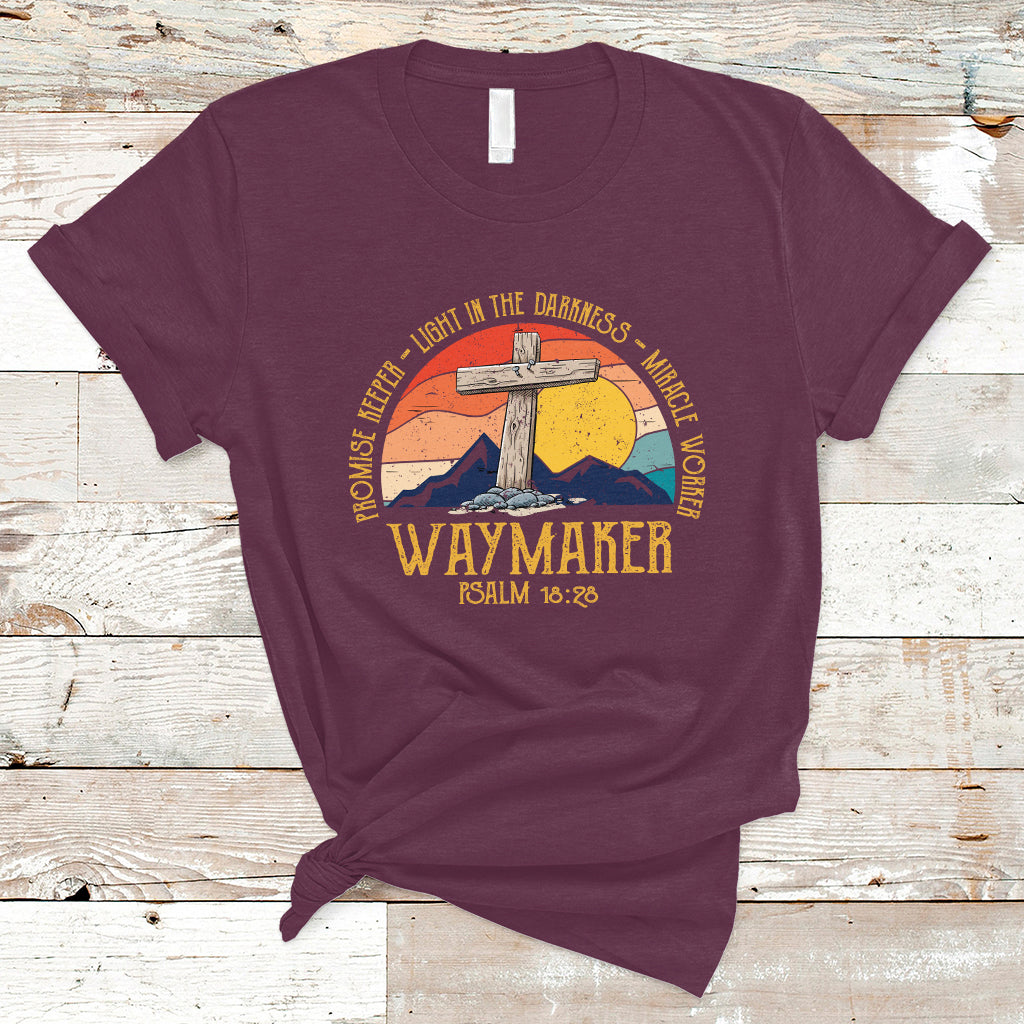 Bible Verse T Shirt Waymaker Psalm Isaiah Promise Keeper Light In The Darkness Miracle Worker Christian Religious Bible Verse Vintage - Wonder Print Shop