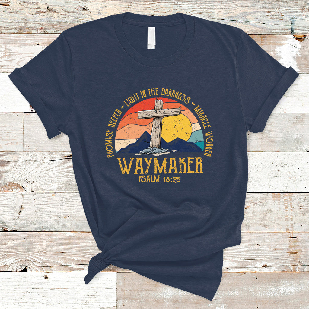Bible Verse T Shirt Waymaker Psalm Isaiah Promise Keeper Light In The Darkness Miracle Worker Christian Religious Bible Verse Vintage - Wonder Print Shop