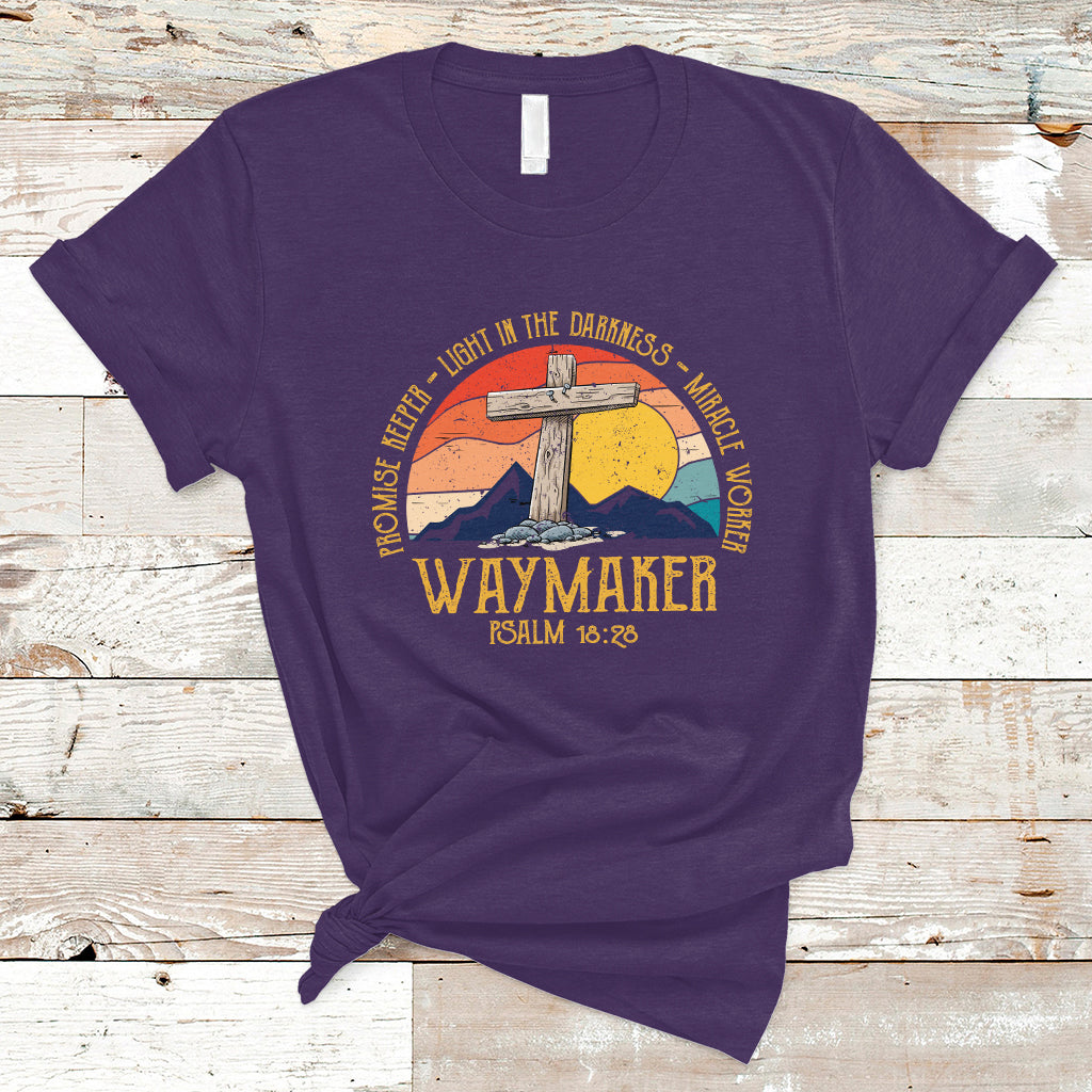 Bible Verse T Shirt Waymaker Psalm Isaiah Promise Keeper Light In The Darkness Miracle Worker Christian Religious Bible Verse Vintage - Wonder Print Shop