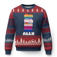 Colorful LGBTQ+ Ally Frogs Stack Ugly Christmas Sweater Kawaii Gay Pride Support - Wonder Print Shop