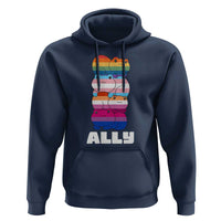 Colorful LGBTQ+ Ally Frogs Stack Hoodie Kawaii Gay Pride Support