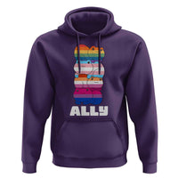 Colorful LGBTQ+ Ally Frogs Stack Hoodie Kawaii Gay Pride Support
