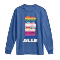 Colorful LGBTQ+ Ally Frogs Stack Long Sleeve Shirt Kawaii Gay Pride Support