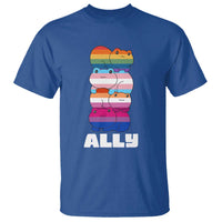 Colorful LGBTQ+ Ally Frogs Stack T Shirt Kawaii Gay Pride Support