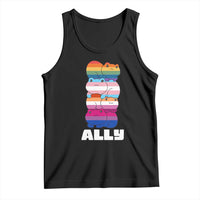 Colorful LGBTQ+ Ally Frogs Stack Tank Top Kawaii Gay Pride Support