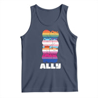 Colorful LGBTQ+ Ally Frogs Stack Tank Top Kawaii Gay Pride Support