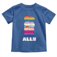 Colorful LGBTQ+ Ally Frogs Stack Toddler T Shirt Kawaii Gay Pride Support