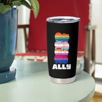 Colorful LGBTQ+ Ally Frogs Stack Tumbler Cup Kawaii Gay Pride Support