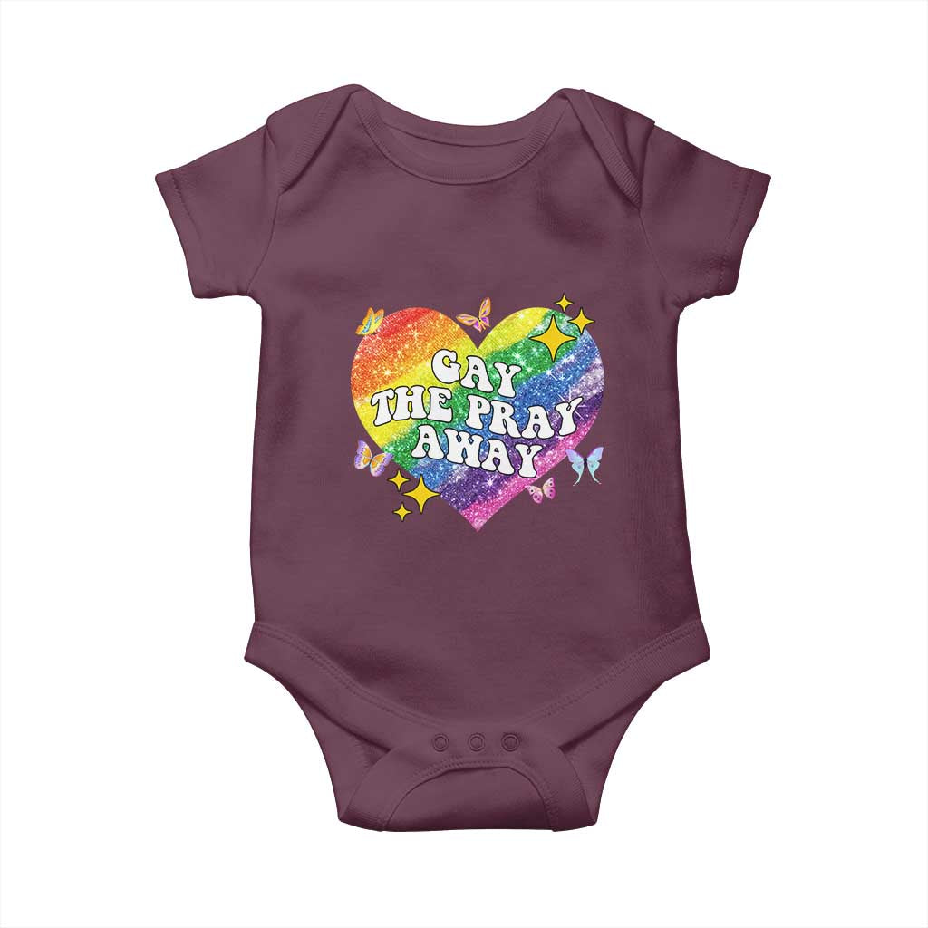 Gay the Pray Away Baby Onesie LGBTQIA Say Gay Pride Month - Wonder Print Shop