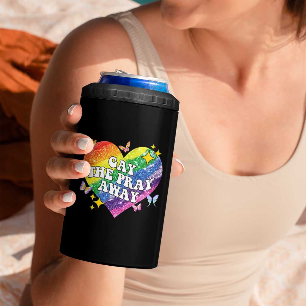 Gay the Pray Away 4 in 1 Can Cooler Tumbler LGBTQIA Say Gay Pride Month - Wonder Print Shop