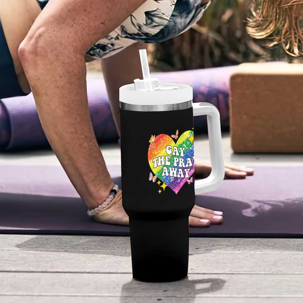 Gay the Pray Away Tumbler With Handle LGBTQIA Say Gay Pride Month - Wonder Print Shop
