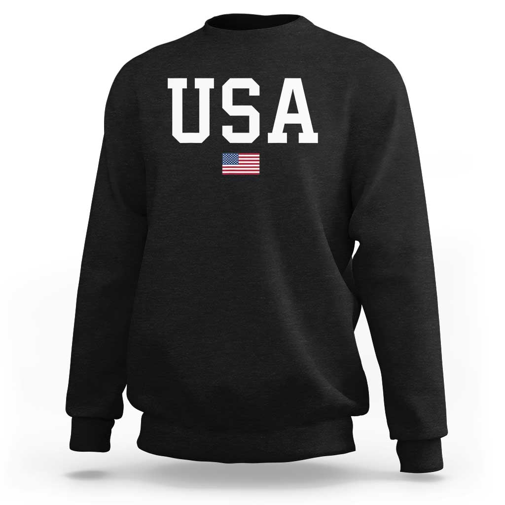 USA Sweatshirt Patriotic American Flag - Wonder Print Shop
