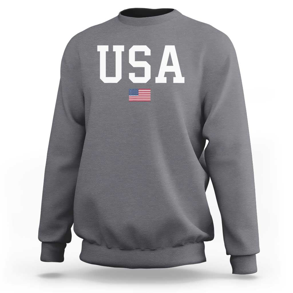 USA Sweatshirt Patriotic American Flag - Wonder Print Shop