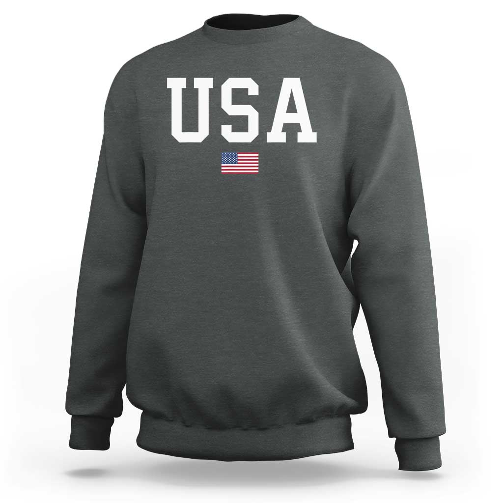 USA Sweatshirt Patriotic American Flag - Wonder Print Shop