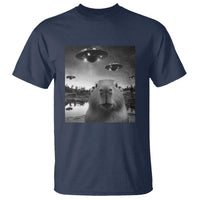 Funny Capybara T Shirt Selfie With UFOs Capy Meme Graphic - Wonder Print Shop