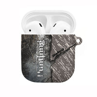 Hunting Rifle AirPods Case Grunge Wilderness Marsh Scene with Rustic Outdoor