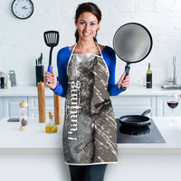 Hunting Rifle Apron Grunge Wilderness Marsh Scene with Rustic Outdoor